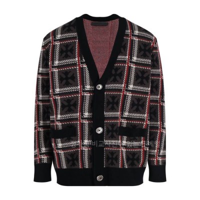 크*하츠 체크 캐시미어 플레드 가디건