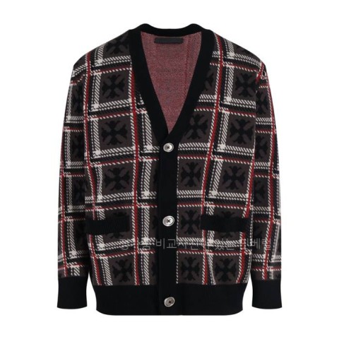 크*하츠 체크 캐시미어 플레드 가디건