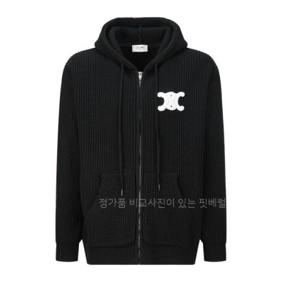 셀*느 트리오페 니트 후드 집업 자켓