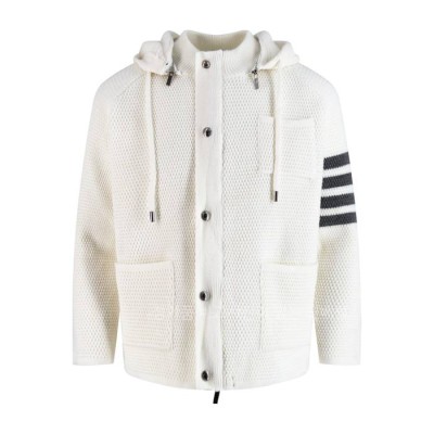 톰*라운 4-바 울 지퍼 후드 자켓