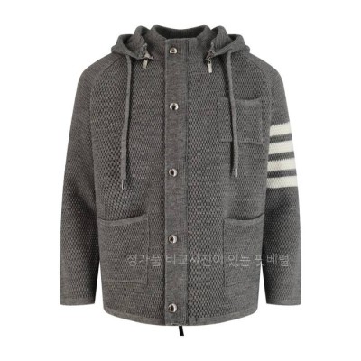 톰*라운 4-바 울 지퍼 후드 자켓