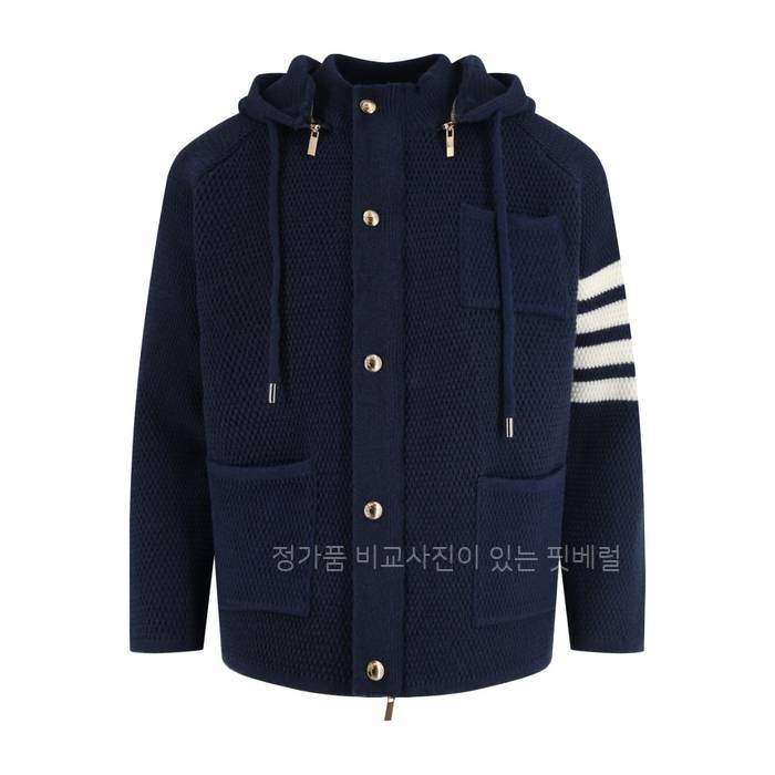 톰*라운 4-바 울 지퍼 후드 자켓