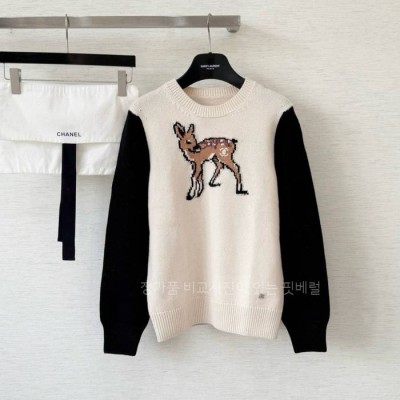 샤* 배색 캐릭터 니트