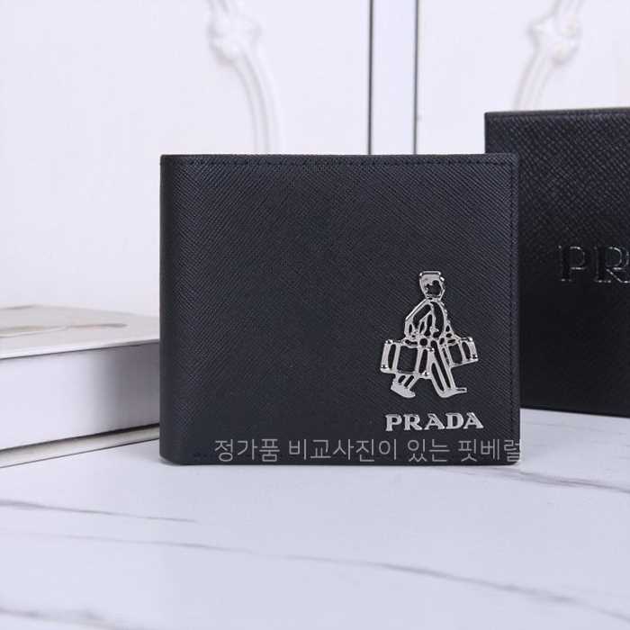 [국내배송] 프*다 Saffiano 로봇 반지갑