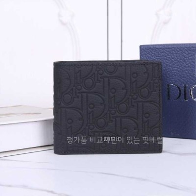 [국내배송] 디* Dior Oblique 엠보싱 반지갑