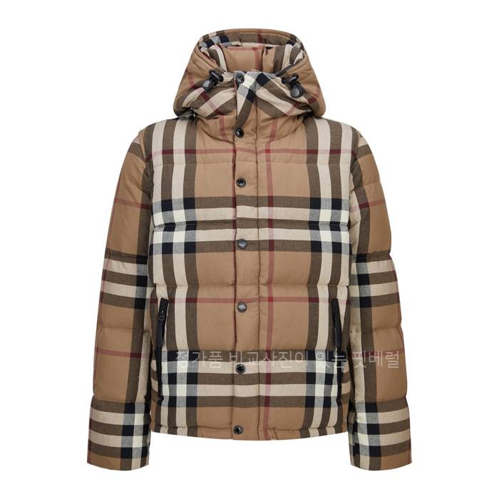 버*리 디태처블 체크 다운 패딩