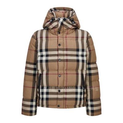 버*리 디태처블 체크 다운 패딩