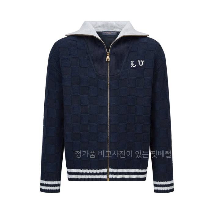 루*비통 다미에 니트 블루종 자켓