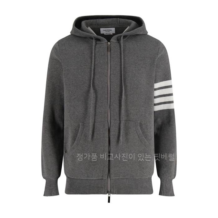 톰*라운 4-바 울 니트 후드집업 자켓