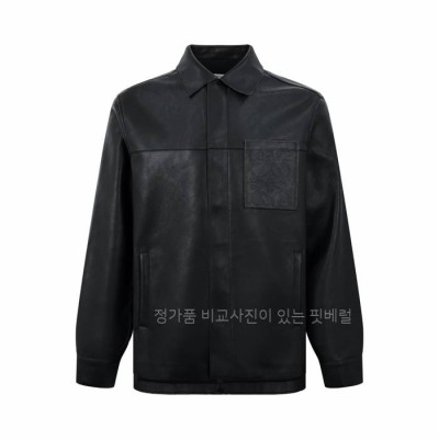 로*베 아나그램 레더 지퍼 자켓