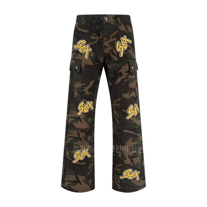 크*하츠 카모 플라주 패치 워크 팬츠