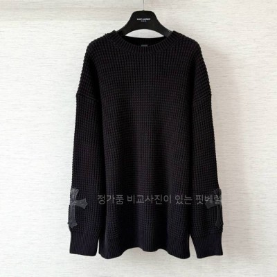 크*하츠 십자가 패치 와플 니트