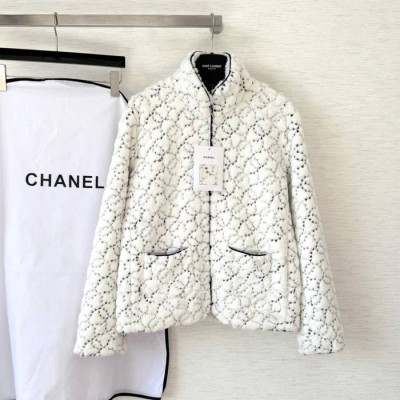 샤* 시퀸 플러시 퍼 자켓