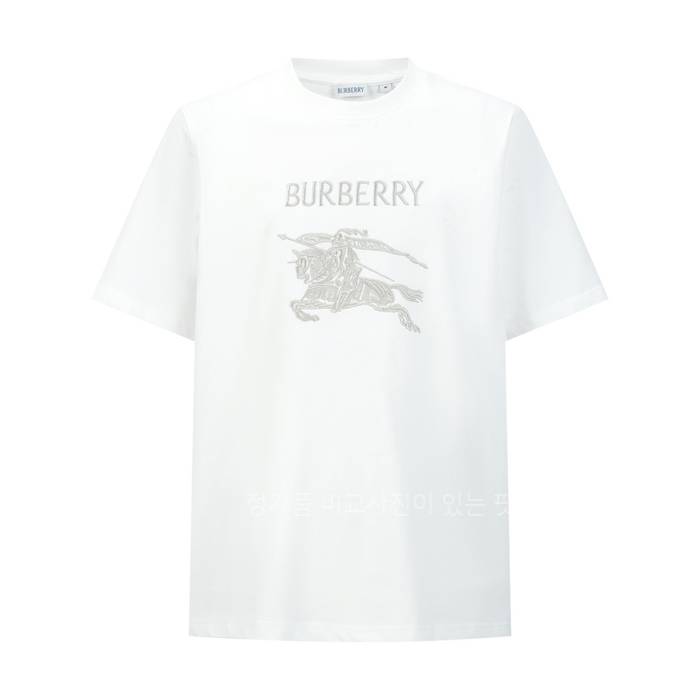 버*리 자수 로고 반팔티셔츠