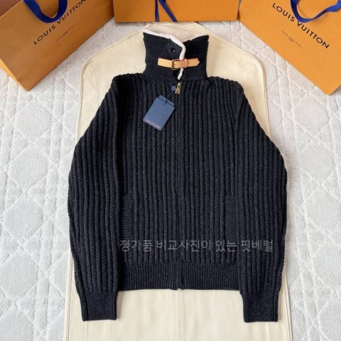 루*비통 램스울 하이넥 지퍼 자켓