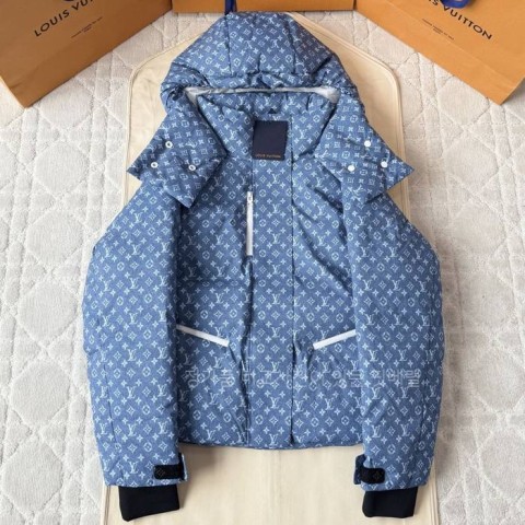 루*비통 데님 이펙트 모노그램 스키 다운 패딩 여성용