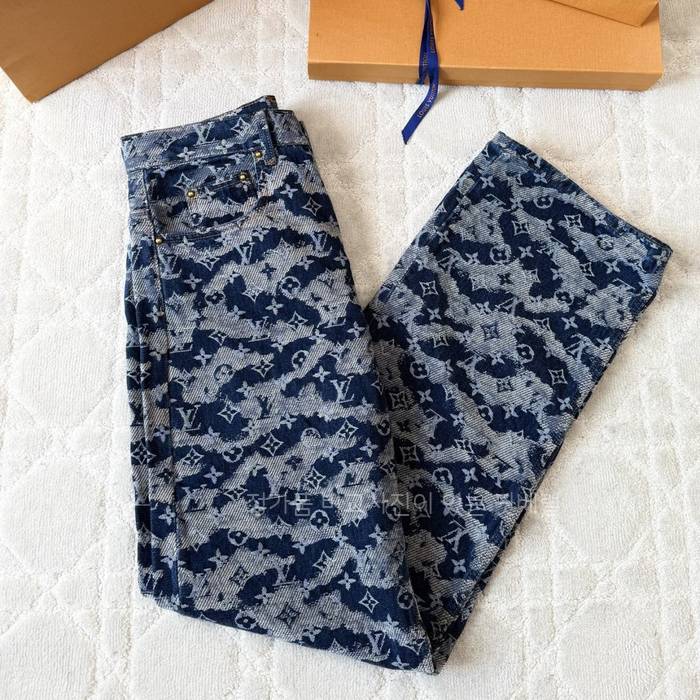 루*비통 모노그램 데님 스케이트 팬츠