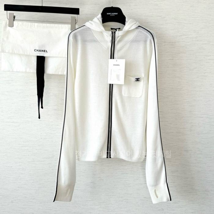 샤* CC 라인 니트 후드 자켓