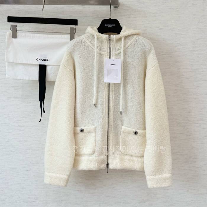 샤* 캐시미어 울 니트 후드 자켓