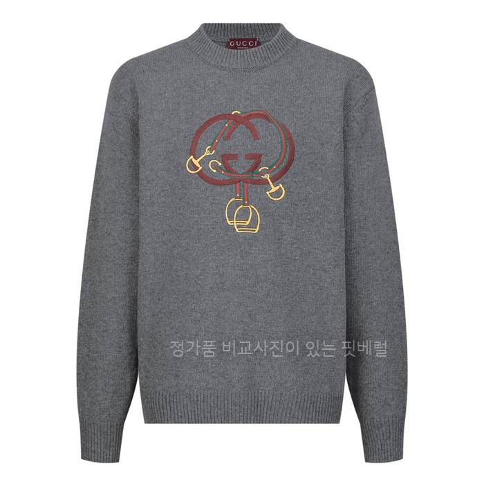 구* 엠브로이더드 울 니트