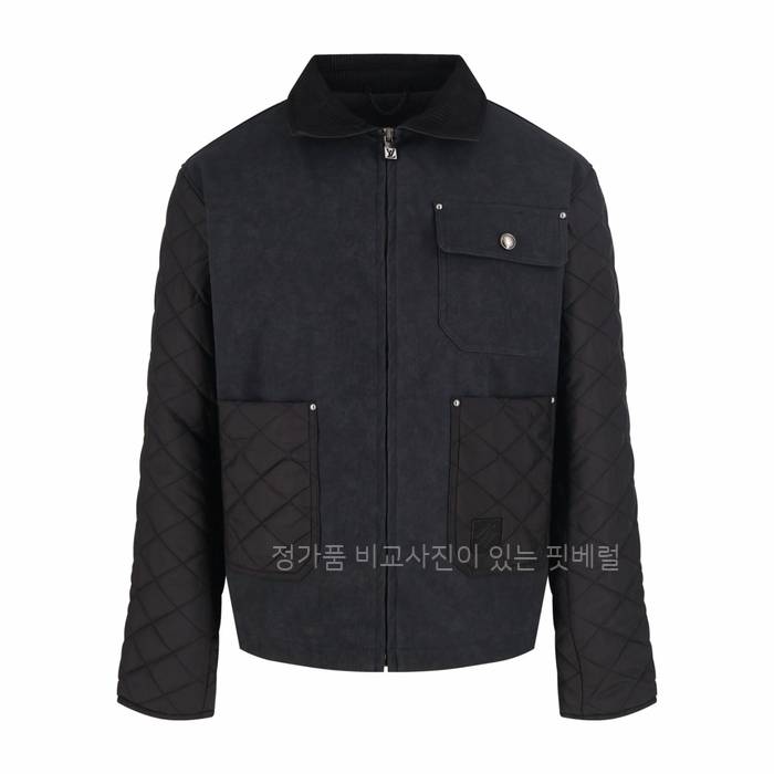 루*비통 믹스 레더 워크웨어 블루종 자켓