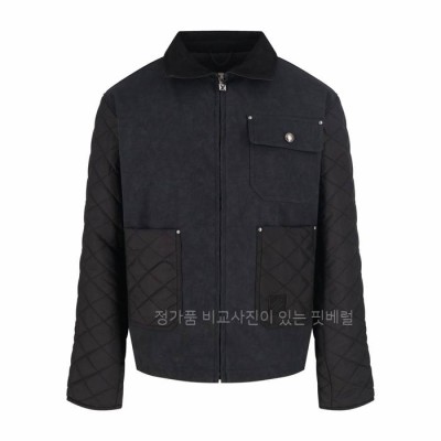 루*비통 믹스 레더 워크웨어 블루종 자켓