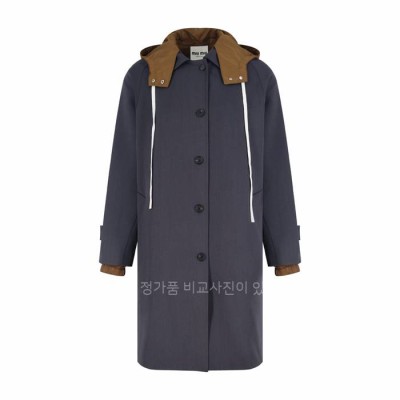 미*미우 후드 트렌치 자켓