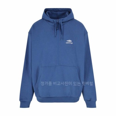 발*시아가 3B 스포츠 아이콘 하프 지퍼 후드티셔츠