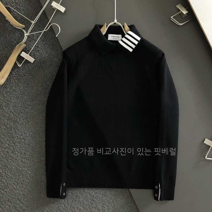 [국내배송] 톰*라운 넥사선 스티치포인트 양모 카라티 (2color)