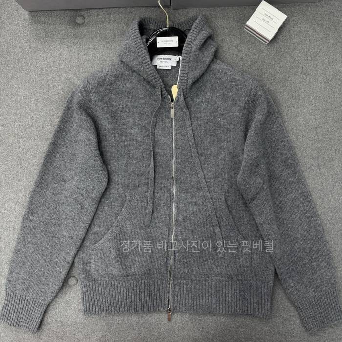 톰*라운 메리노 울 니트 후드 집업 자켓