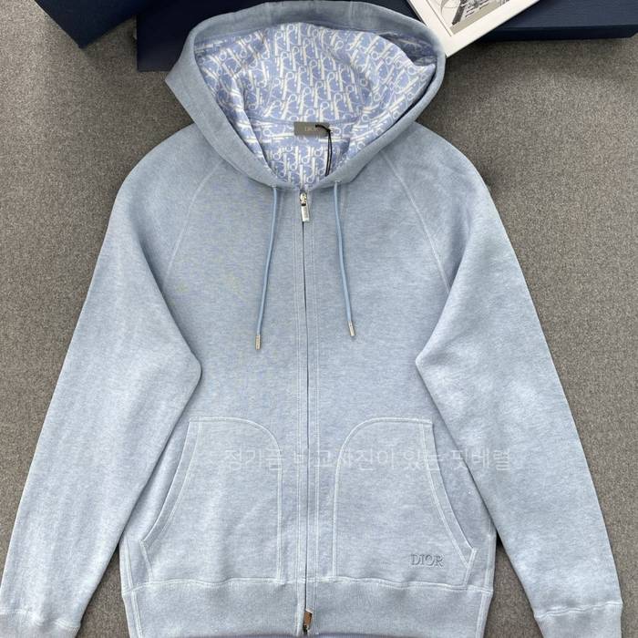 디* 오블리크 니트 후드 자켓