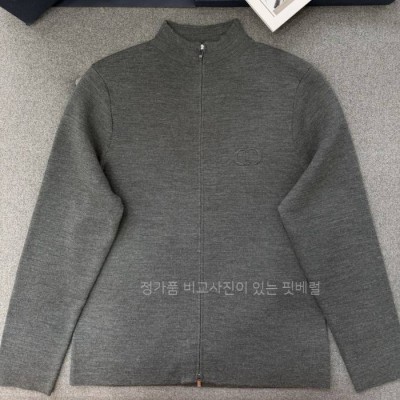 디* CD 아이콘 니트 집업 자켓