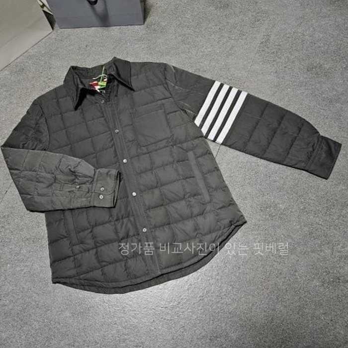 [국내배송] 톰*라운 TB 사선완장 다운 자켓 진그레이