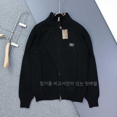 [국내배송] 구* GG 스틸로고 클래식 니트 집업 자켓