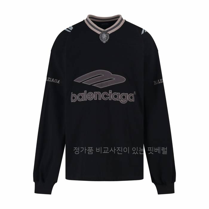 발*시아가 3B 풋볼 롱 슬리브 V넥 긴팔티셔츠