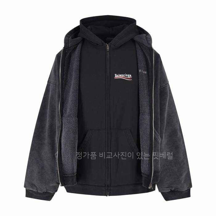 발*시아가 레이어드 후드집업 자켓