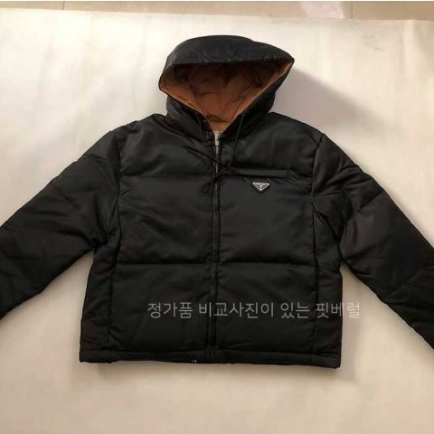 [*주*님의 현지 검수사진] 프*다 로고 후드 다운 패딩