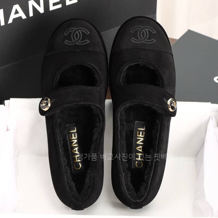 샤* 시어링 메리제인 플랫슈즈