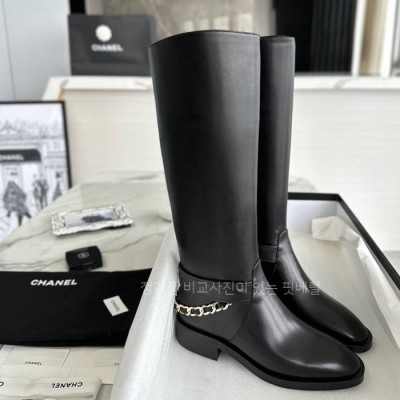 샤* 23A 체인 롱 부츠