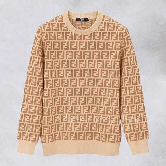 [국내배송] 펜* FF 자카드 울 블렌드 니트 풀오버