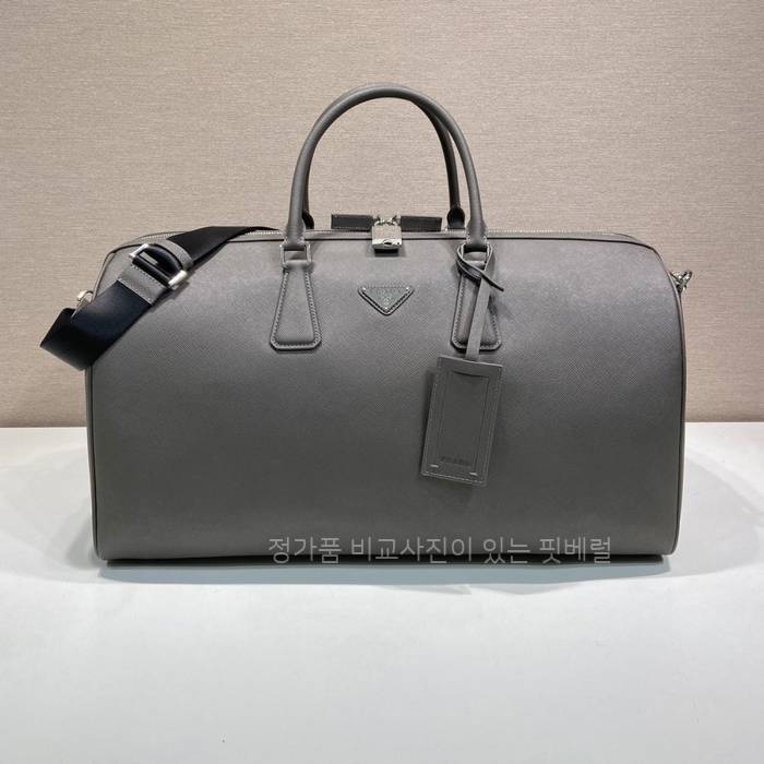 프*다 2VC018 리나일론 사피아노 가죽 더플 보스턴백