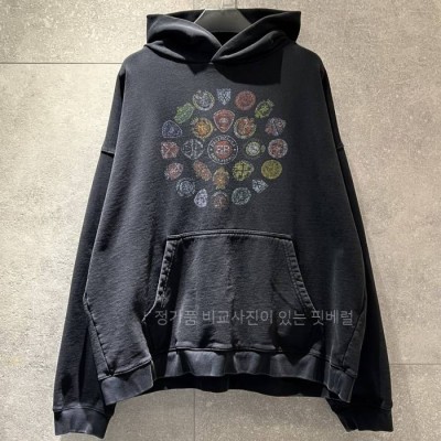 발*시아가 스파이럴 크레스트 후드티셔츠