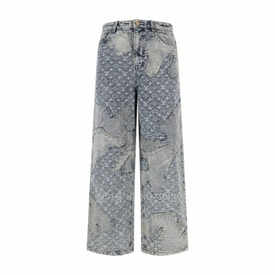 루*비통 x 니* 모노그램 패치워크 데님 팬츠