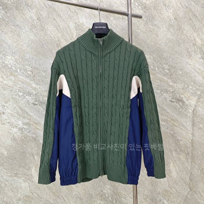 발*시아가 코튼 테크니컬 하이브리드 니트 자켓