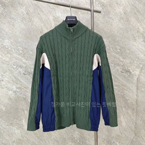 발*시아가 코튼 테크니컬 하이브리드 니트 자켓