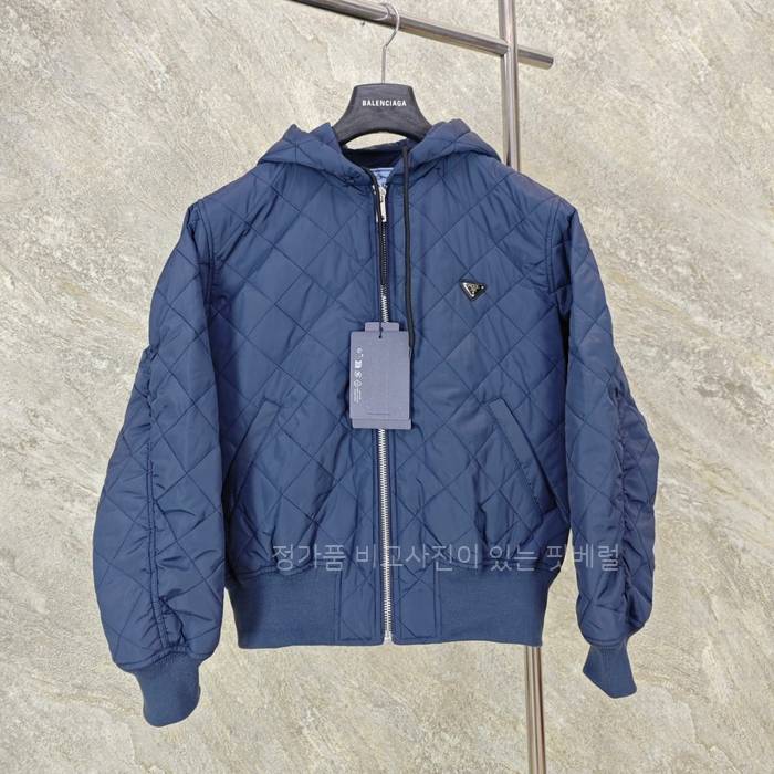 프*다 리나일론 퀄티드 후드 자켓