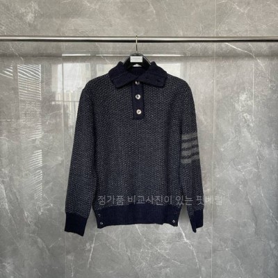 톰*라운 4-바 텍스처 스티치 폴로 니트