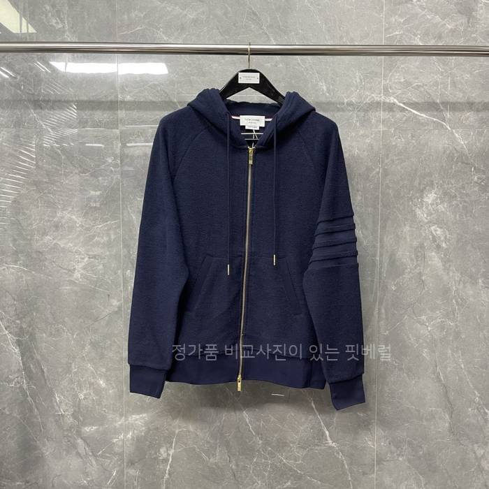 톰*라운 4-바 코튼 시그니처 후드집업 자켓