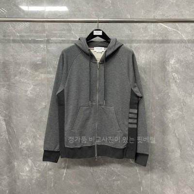 톰*라운 루프백 릴렉스핏 4-바 후드집업 자켓