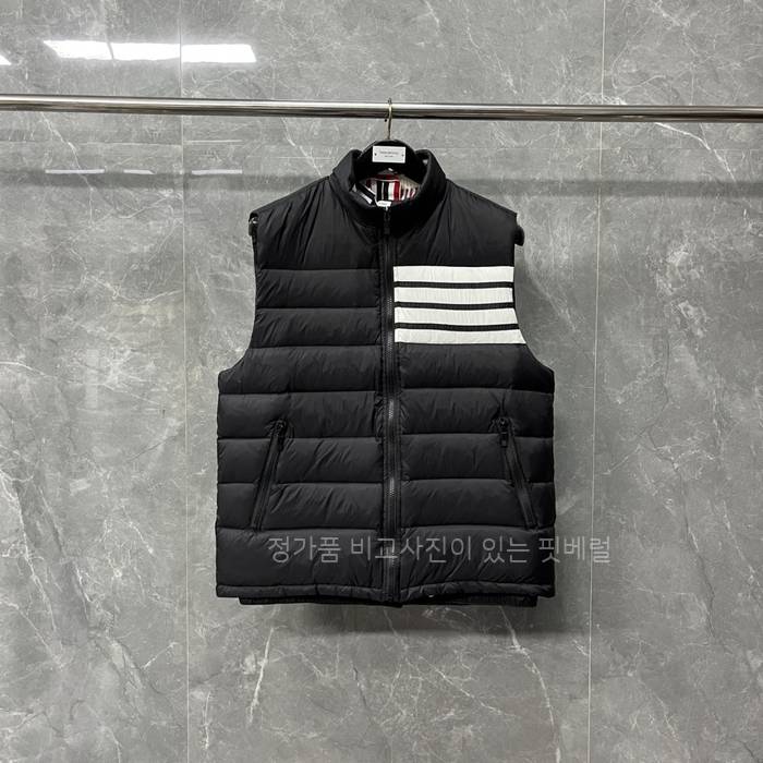 톰*라운 폴리 트윌 다운 사선 스키 베스트 패딩 조끼